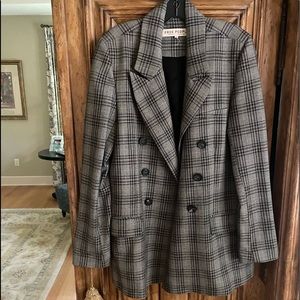 Free People plaid blazer Size M